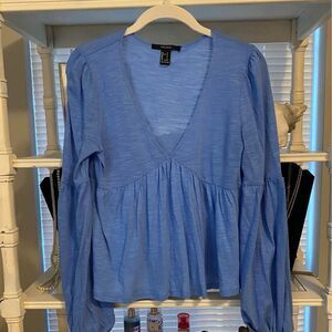 Women’s Forever 21 Blue Babydoll Top Size Small